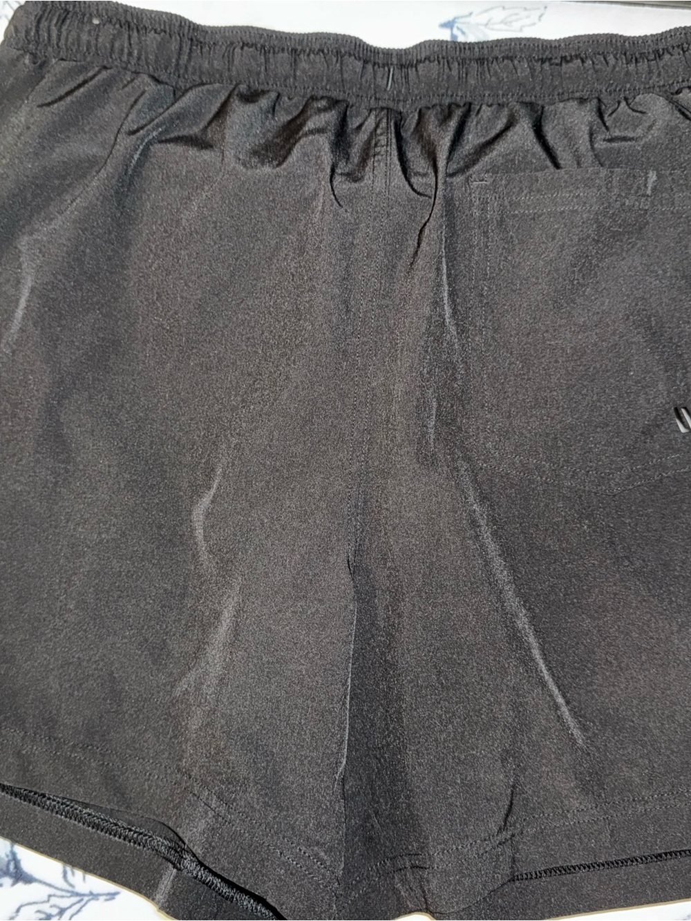 Men's Black Athletic Shorts with Elastic Waistband